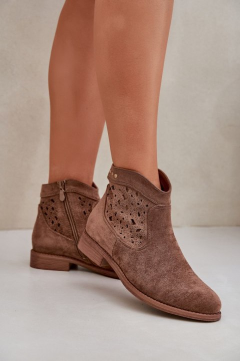 Botki Model S.Barski HY51-113 Brown - Step in style Botki Model S.Barski HY51-113 Brown - Step in style