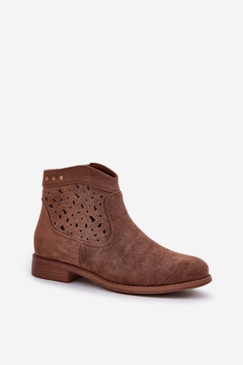 Botki Model S.Barski HY51-113 Brown - Step in style Botki Model S.Barski HY51-113 Brown - Step in style