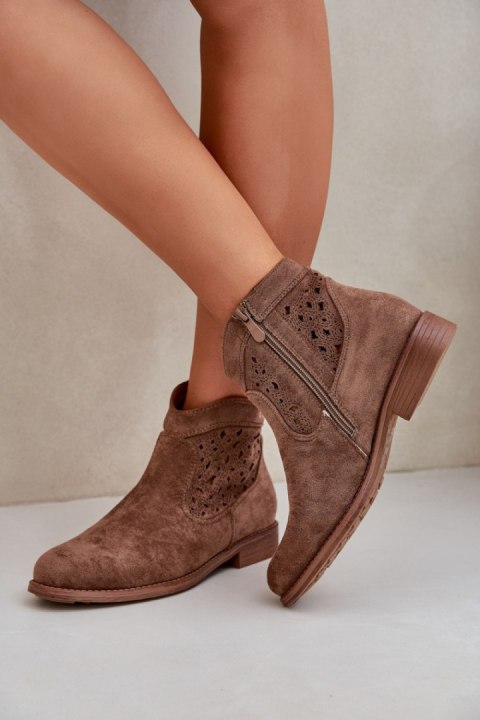 Botki Model S.Barski HY51-113 Brown - Step in style Botki Model S.Barski HY51-113 Brown - Step in style