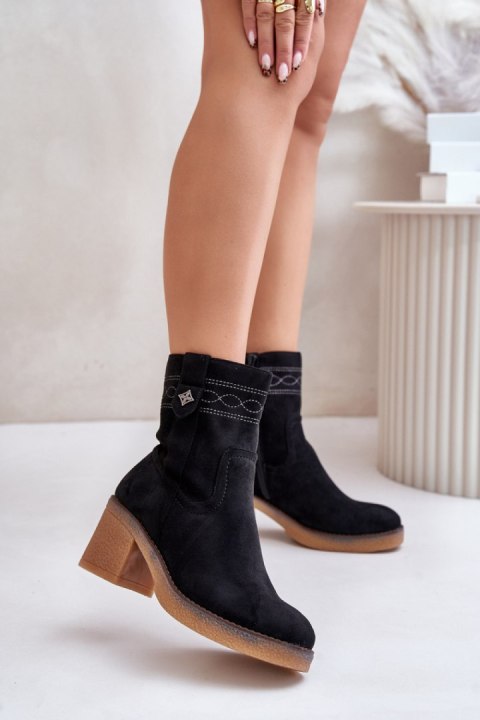 Botki Model Vailia RMR2460-21 Black - Step in style Botki Model Vailia RMR2460-21 Black - Step in style