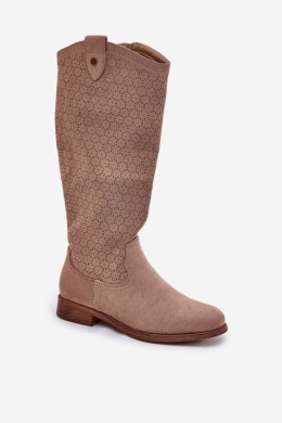 Kozaki Model S.Barski HY51-062 Beige - Step in style