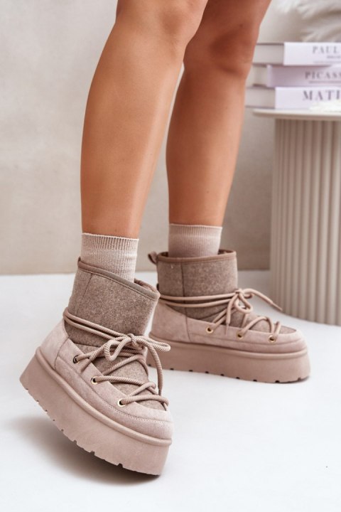 Śniegowce Model Mavora HY868-39 Beige - Step in style Śniegowce Model Mavora HY868-39 Beige - Step in style